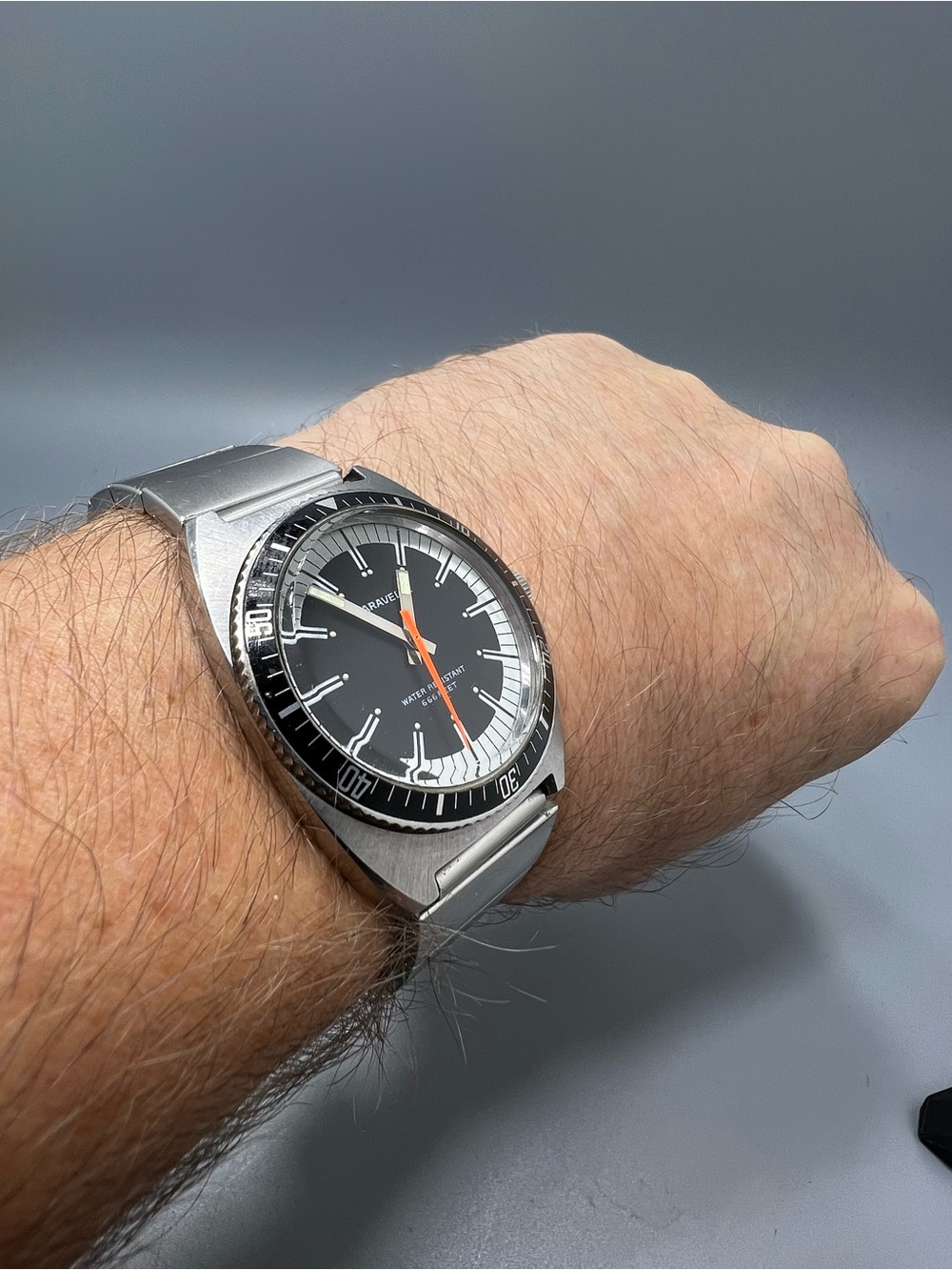 CARAVELLE Devil Diver 666 1970's era Stainless Steel Mans Watch - Picture 13 of 14